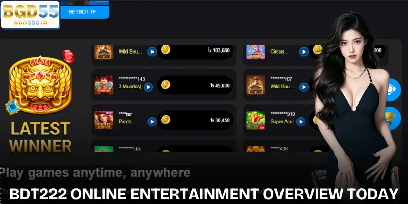 Overview of the BDT222 online entertainment platform